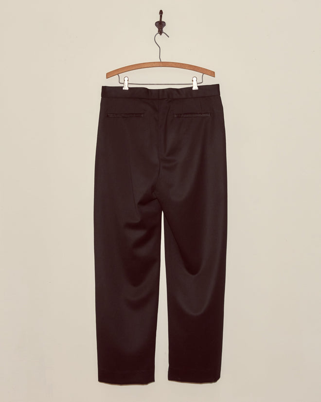 Barathea Side Buckle Tuxedo Trouser - Black