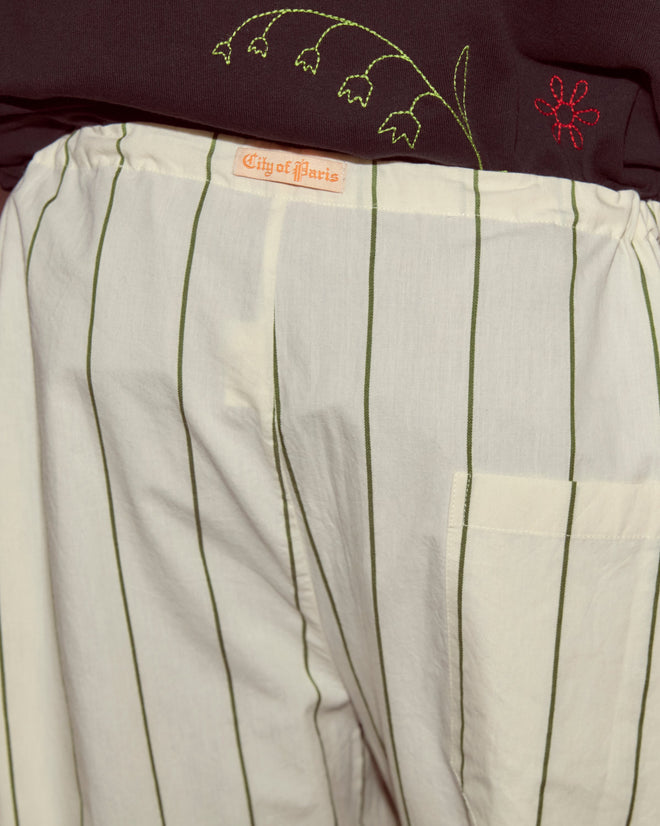 Celery Stripe Pajama Pants