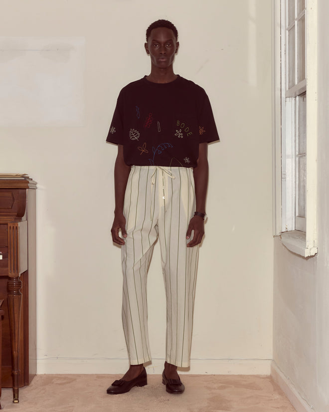 Celery Stripe Pajama Pants
