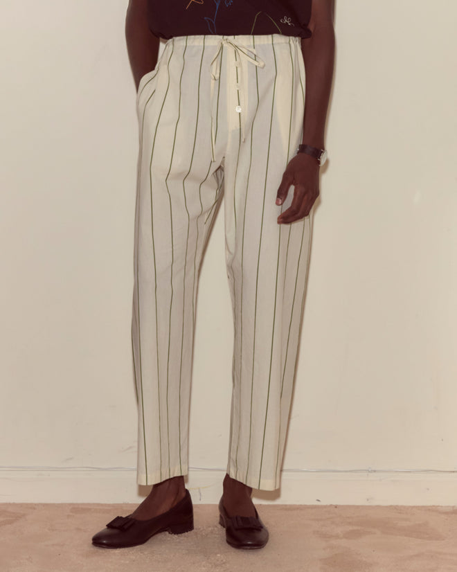 Celery Stripe Pajama Pants