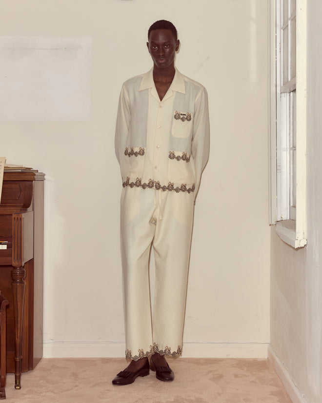 Laurelist Pajama Pants - Cream