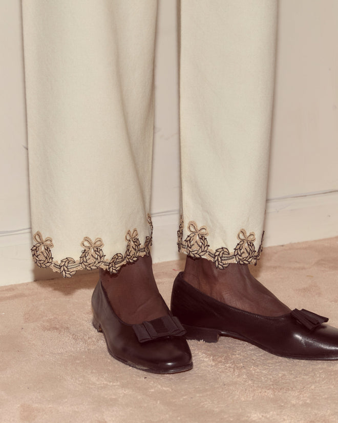 Laurelist Pajama Pants - Cream
