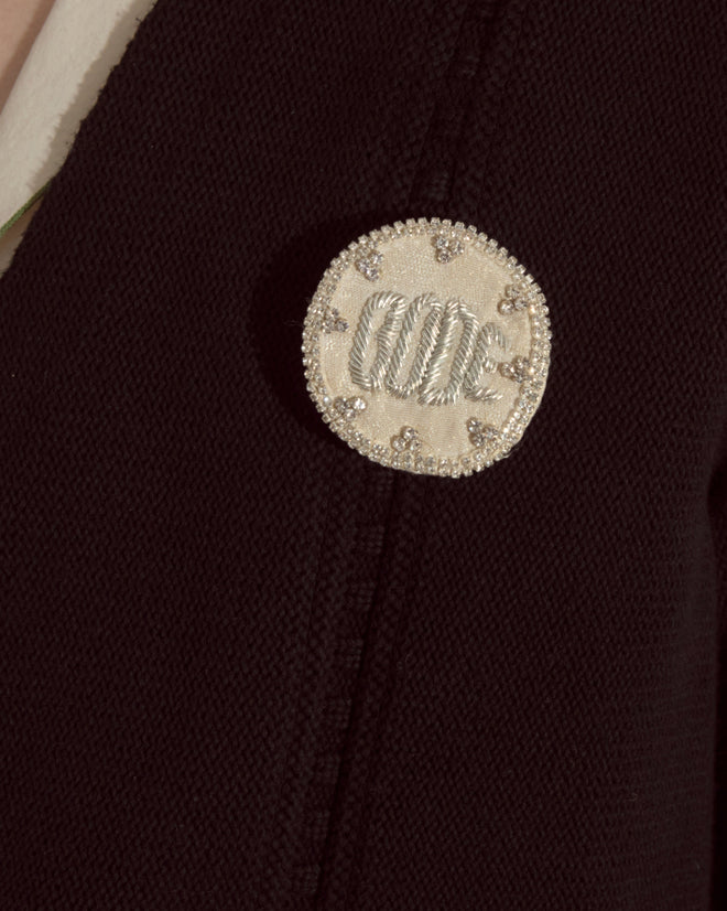 Double-Breasted Cardigan - Black