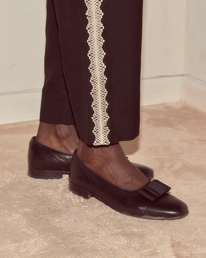 Lacework Side-Buckle Trousers