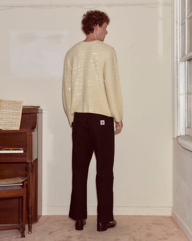 Sequin Spotlight Cardigan - Ivory