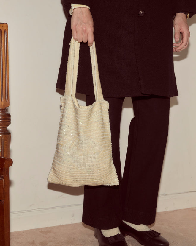 Sequin Spotlight Tote - Ivory