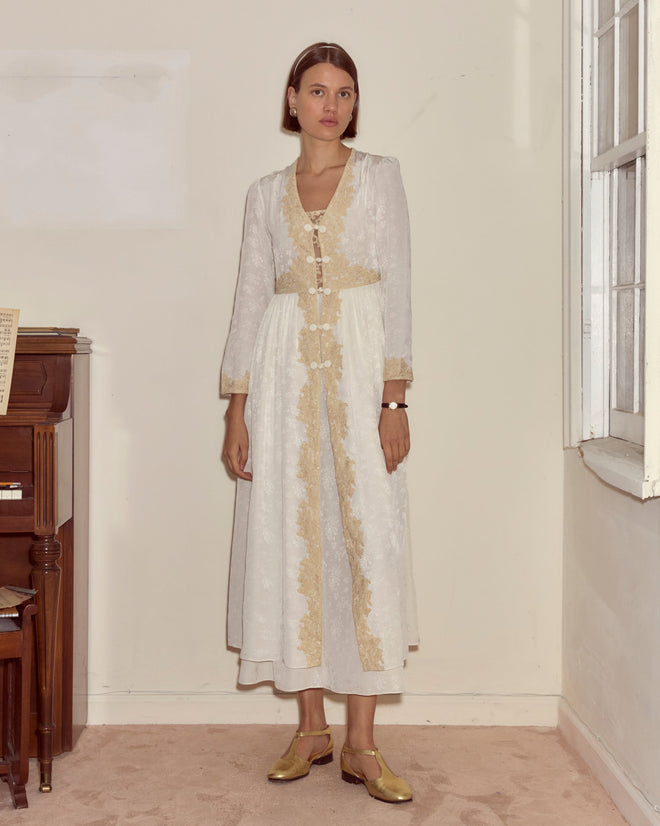 Trousseau Lace Dress - Cream