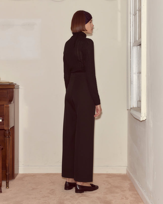 Riding Twill Sailor Trousers - Black